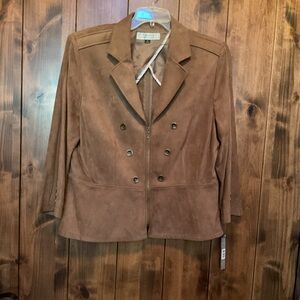 Tahari Brown Double-Breasted Women's Blazer